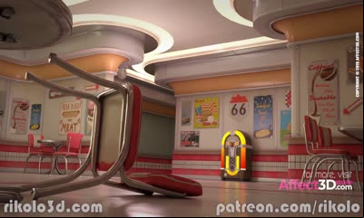 Diner for Three - 3D Futanari Animation by Rikolo